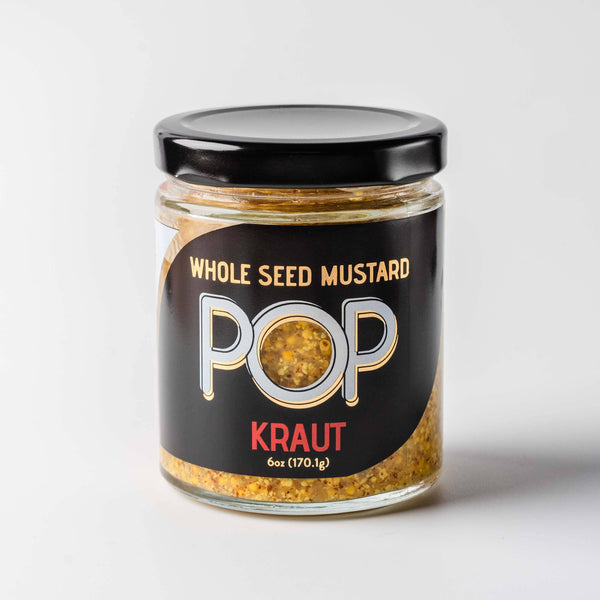 Pop Kraut whole seed mustard front view