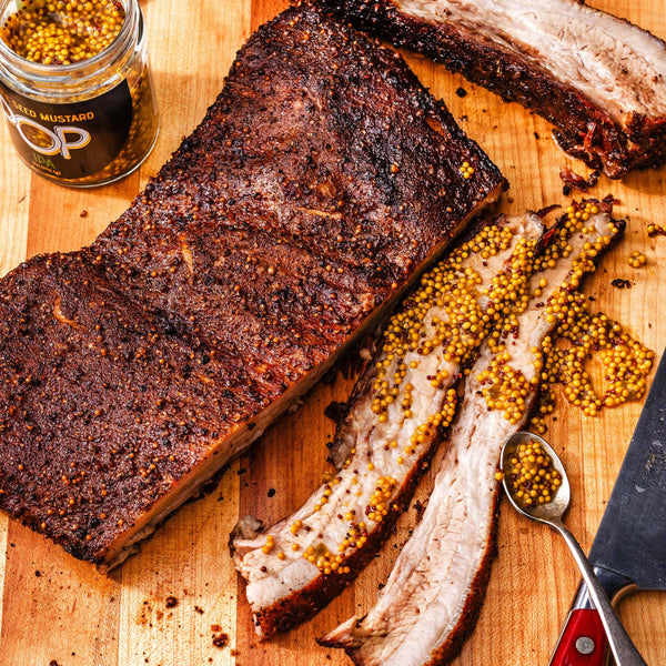 Pop original with smoked pork belly