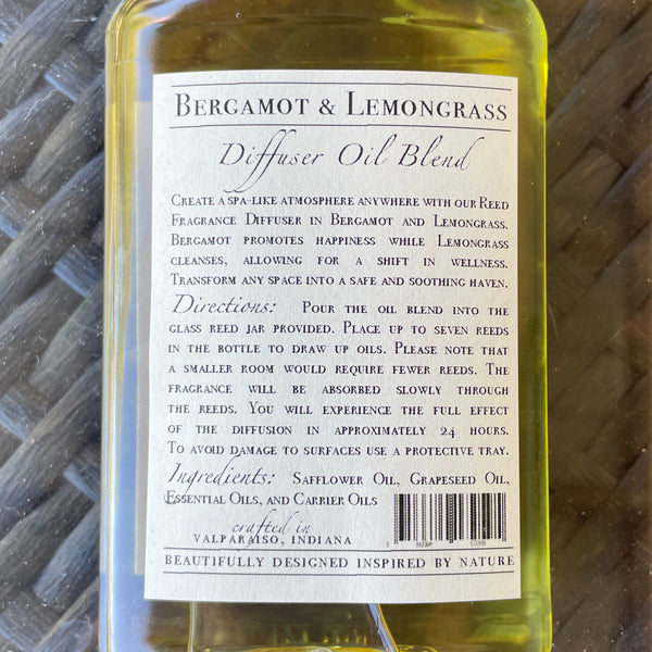 reed diffuser rear view ingredients and directions