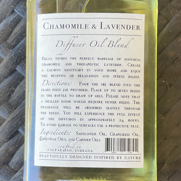 reed diffuser oil chamomile lavender back