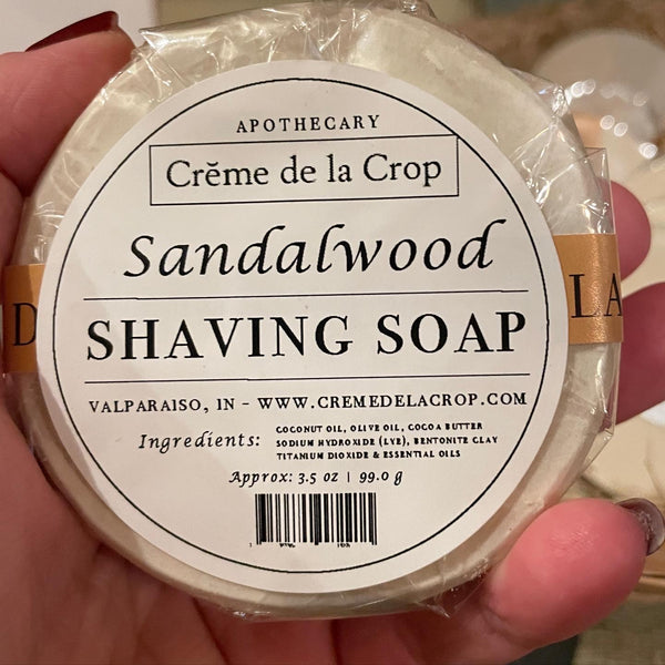 shaving soap- sandalwood- front