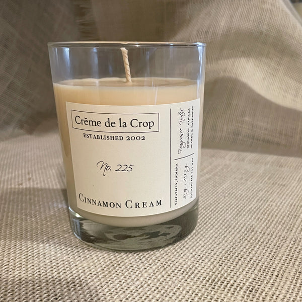 Soy Candle - Cinnamon Cream 100% Soy Wax, Hand-Poured Candle Fragrance Note:*Cinnamon, Cardamom, *Orange Peel, Cream, Nutmeg, Pepper, *Cassia, Black Tea, *Clove, and Vanilla* Front