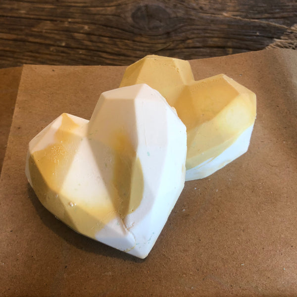 heart soap-handcrafted-handmade-essential oils-close up