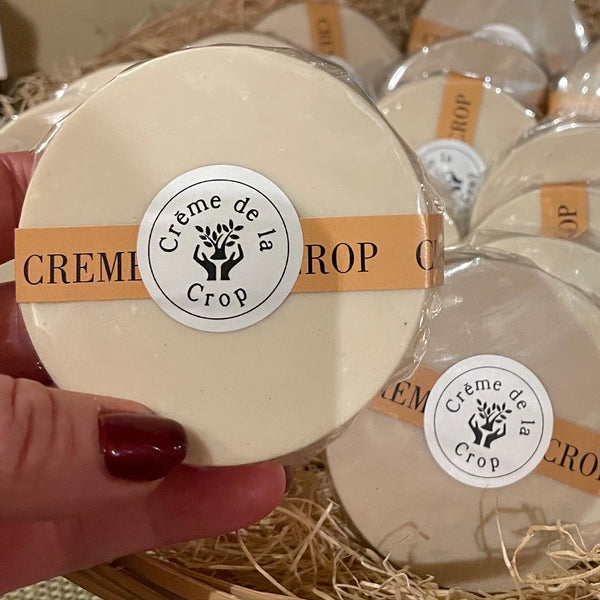 shaving soap- cedar and eucalyptus- close up