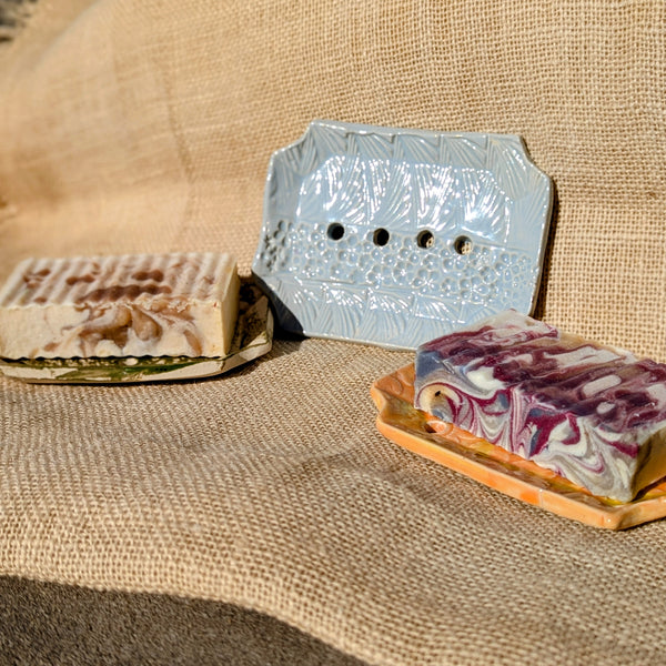 Locally Handmade Ceramics - Bar Soap Dishes, Assorted