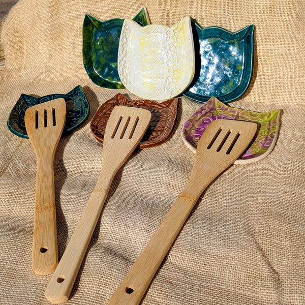 Locally Handmade Ceramics - Spoon Rests, Assorted