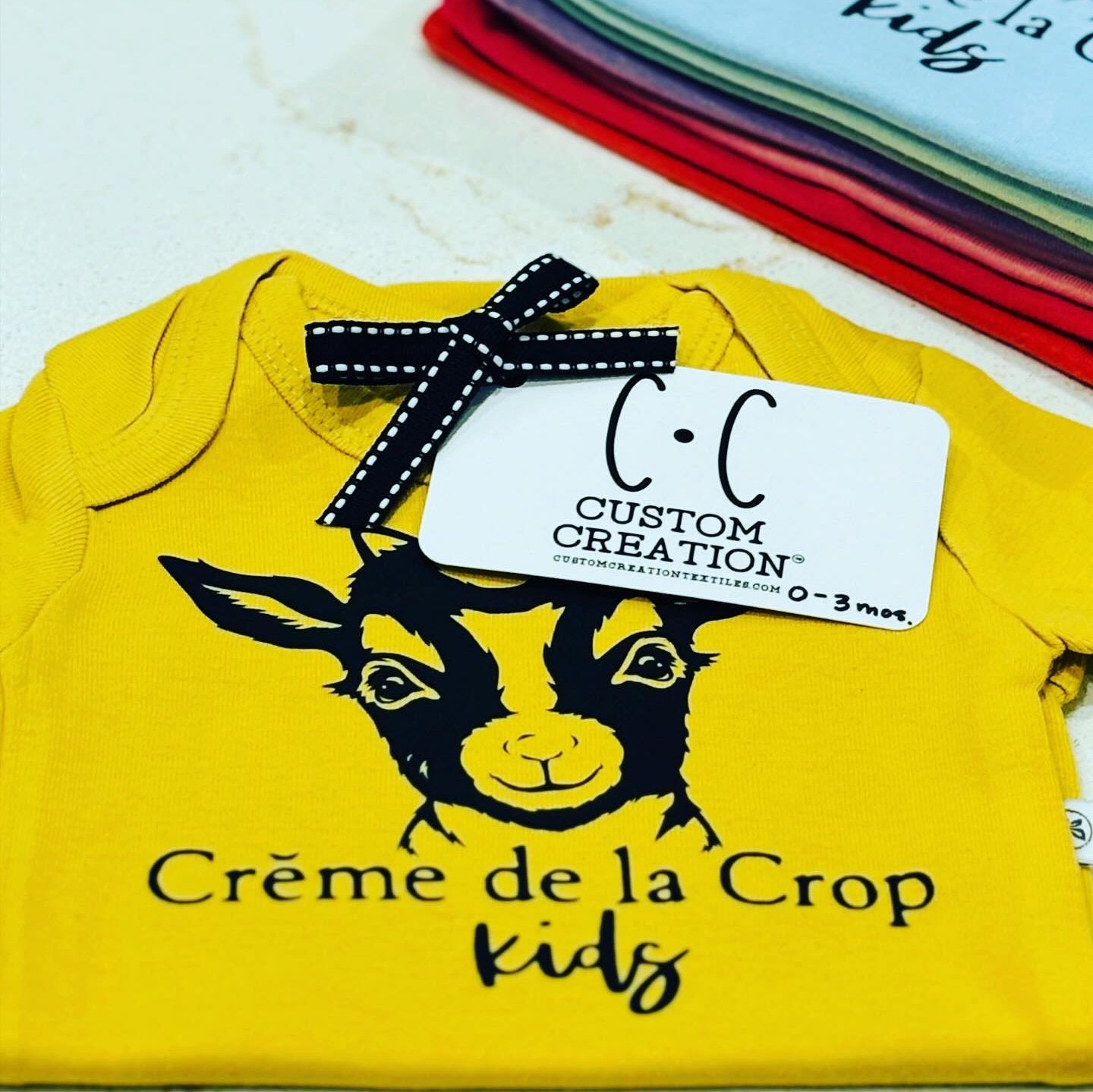 Creme de la Crop - "Kids" Baby Goat, Onesies, Short Sleeve