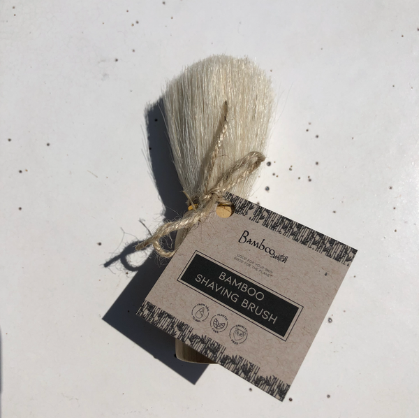 Bamboo Shaving Brush label