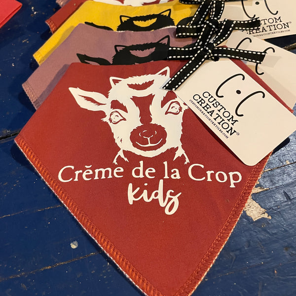 Creme de la Crop - "Kids" Baby Goat, Bandana Bibs