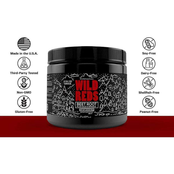 Wild Reds Powder Natural Pre-Workout Energy Mix 5.8oz by Wild Foods