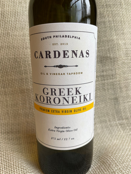 Greek koroneiki-extra virgin olive oil-close up
