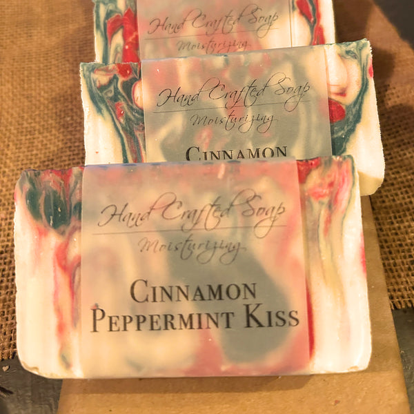 Hand Crafted Soap - Peppermint & Cinnamon Kiss