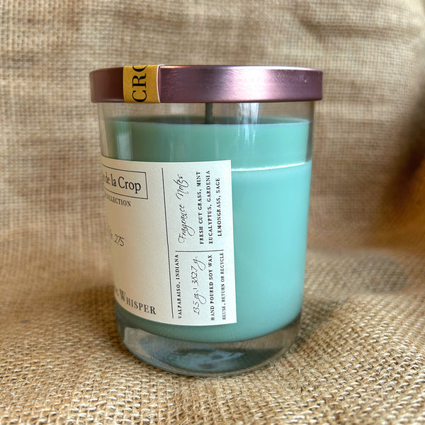 Soy Candle - Morning Whisper (Grass, Eucalyptus, Mint, Gardenia, Lemongrass)