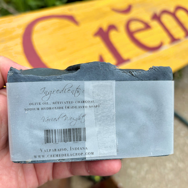 Hand Crafted Soap - 100% Olive Oil and Activated Charcoal - Fragrance Free