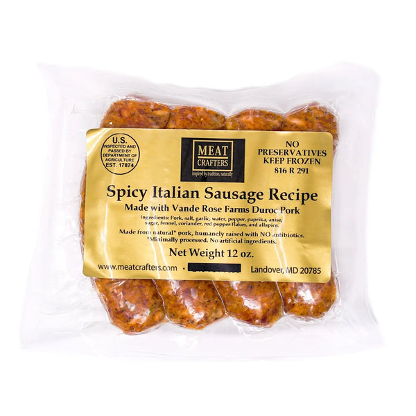 Spicy italian sausage recipe front view