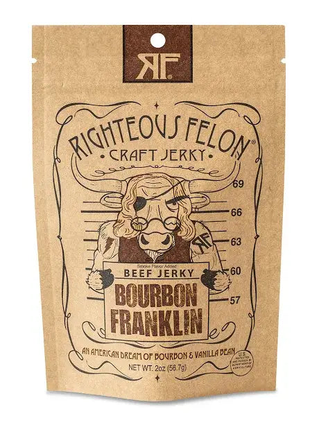Bourbon Franklin Beef Jerky 2oz