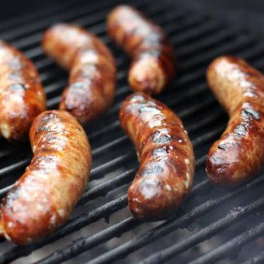 Pork - Bratwurst Links - Pasture RaisedPasture Raised Pork. Raised Outdoors and Never Confined to Crates. No Antibiotics or Added Hormones.
Ingredients:
﻿Pork, Seasoning (Blend of Salt, Spices, and Onion)