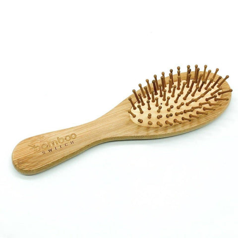 Hairbrush - Bamboo Paddle - (Oval)