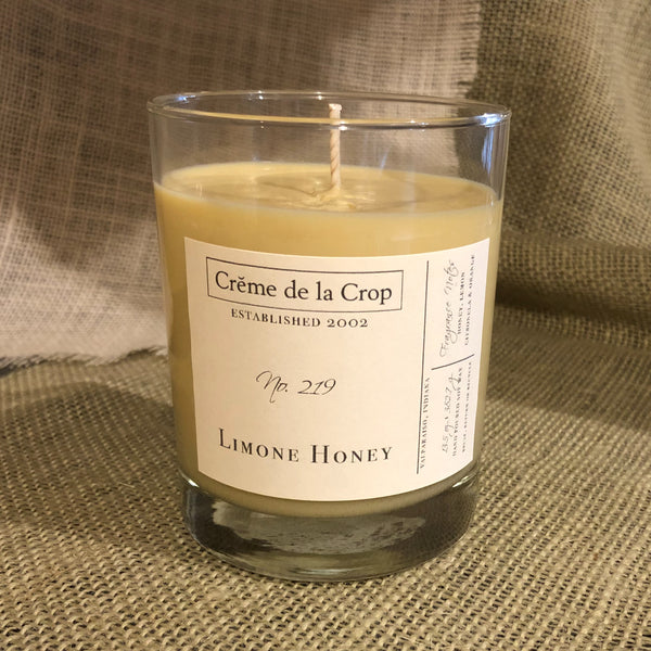 Soy Candle - Limone Honey 100% Soy Wax, Hand-Poured Candle - Fragrance Notes: Lemon, Honey, Verbena, Citronella, Orange, and Vanilla, Essential Oils front