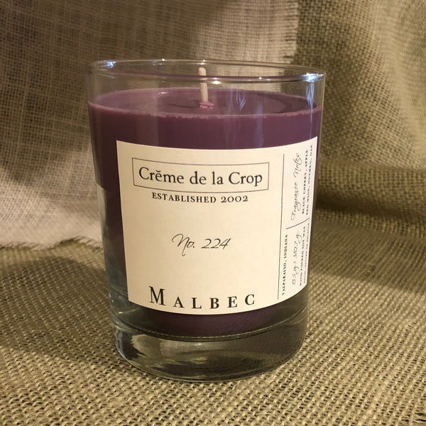 Soy Candle - Malbec 100% Soy Wax, Hand-Poured Candle 13.5oz Fragrance Note:Black Currant, *Nutmeg, Apple, Black Cherry, Red Wine, *Patchouli, *Davana, Clove, Oak, Amber, Vanilla* front