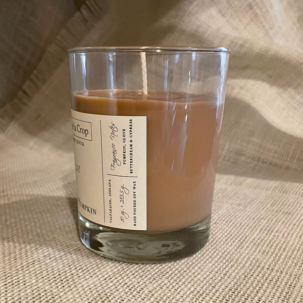 Soy Candle - Toasted Pumpkin Comforting and sweet with just the right amount of spice, our Toasted Pumpkin Candle will remind you of autumn festivals, pumpkin carving, and bonfires. side