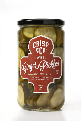 crisp & co- sweet- ginger pickles- front