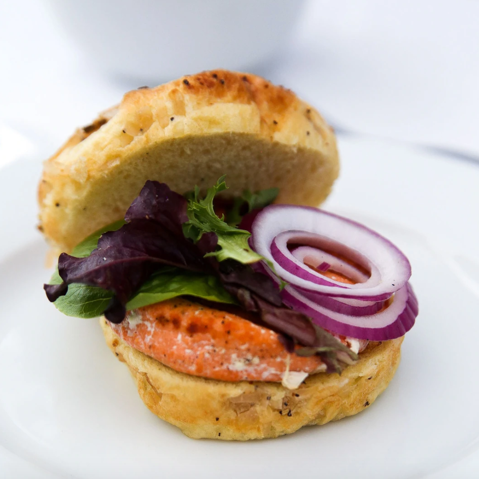 salmon burger- sockeye- garden style- image