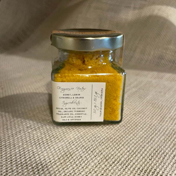limone honey- sugar scrub- side