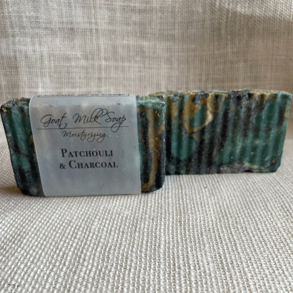 Goat Milk Soap - Charcoal Patchouli - Acitvated Charcoal - Natural Front