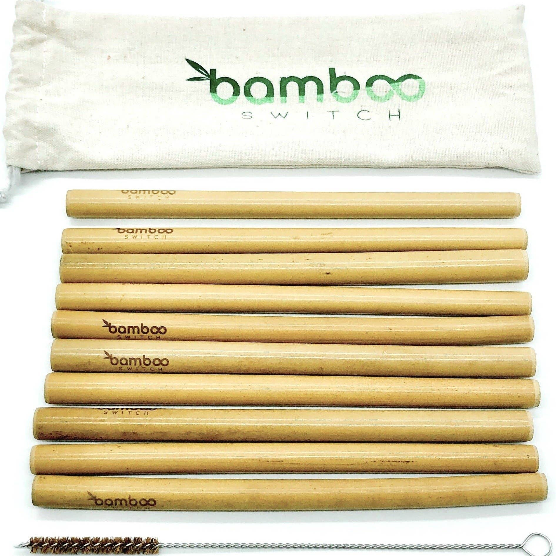 Straws - Organic Bamboo & Coconut Fiber Straw Cleaner