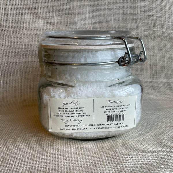 Bath Soaking Salts - Epsom Salt, Dead Sea Salt, Essential Oils Invigorate (Peppermint &amp; Eucalyptus)Relax and pamper yourself with our beautifully crafted bath-soaking salts. side