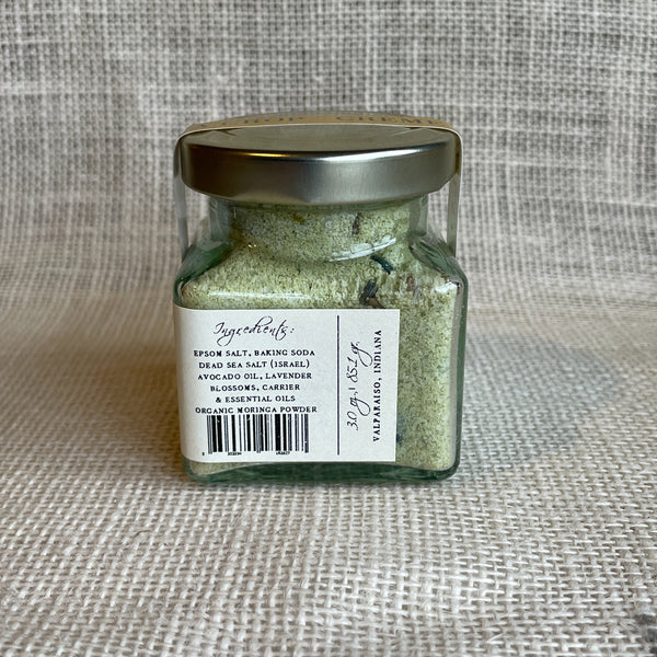 Bath Soaking Salt - Sample Jars - Lavender - Side